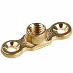 M10 Female Brass Rectangular Back Plates CB1004 200033 - Each