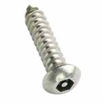 6 x   3/8 Button Head Pin Hex Self Tapping Security Screw A2 Stainless Steel 272320 - Box 100